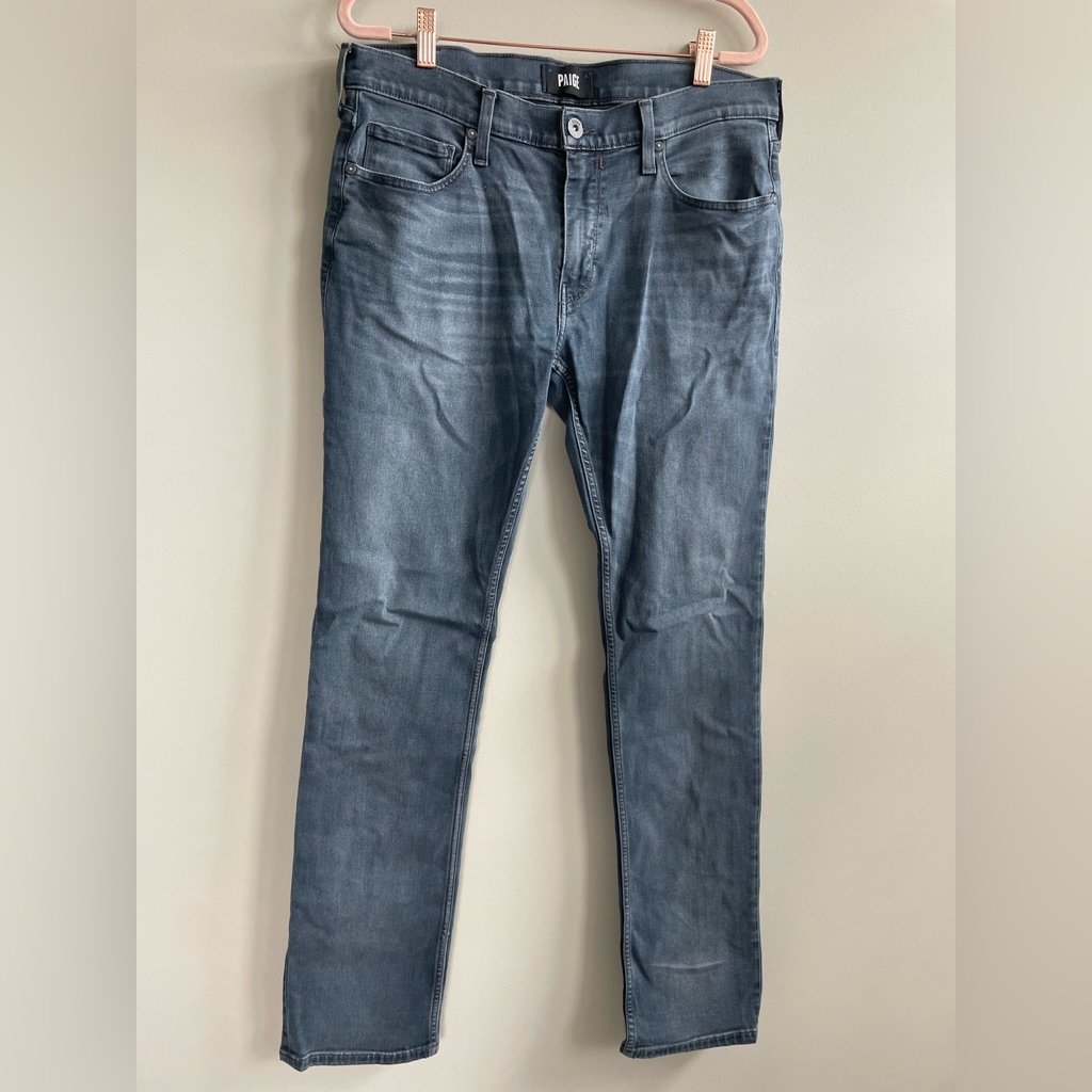 Paige Federal Gray Blue Denim Jeans
